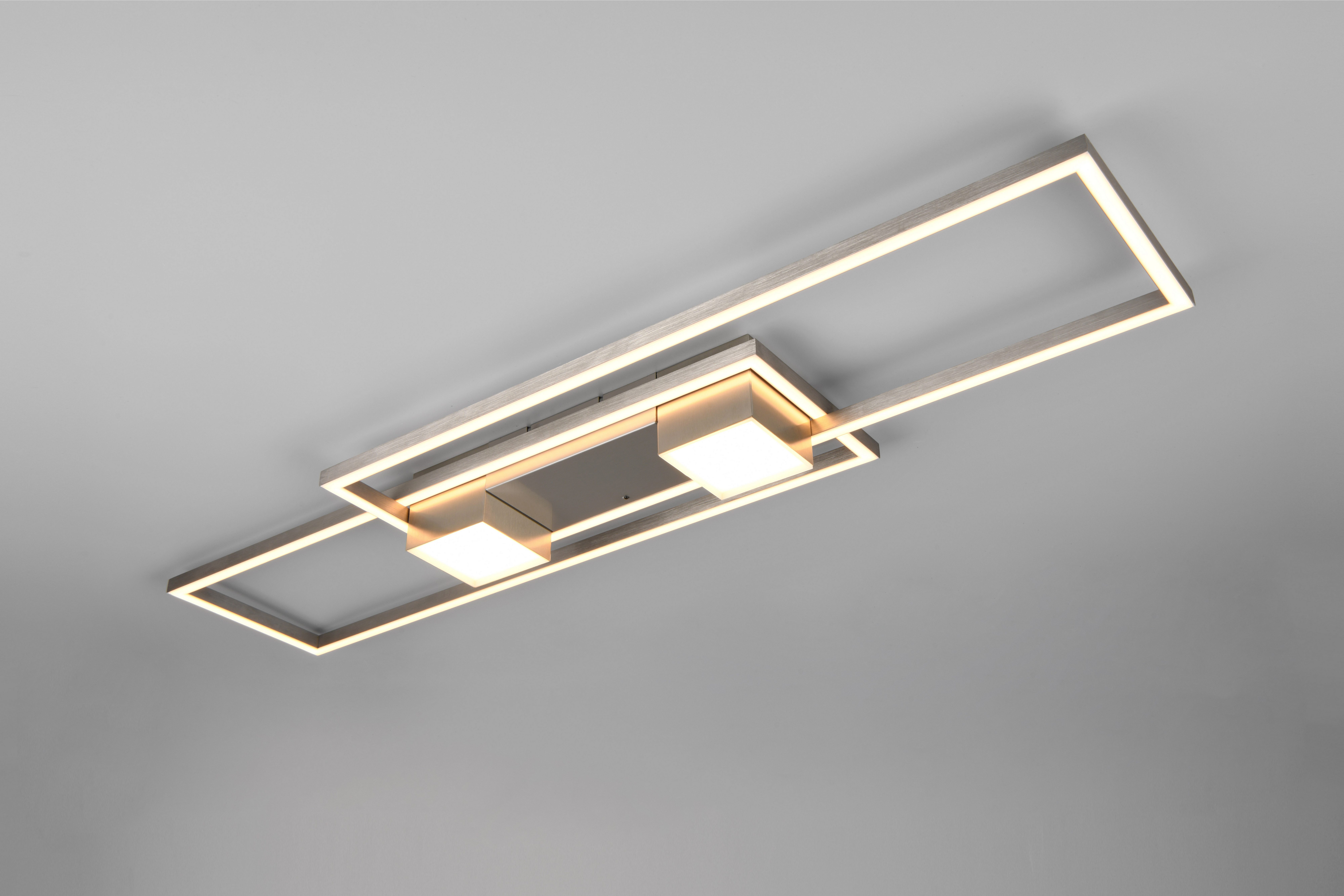 TRIO Leuchten LED Deckenleuchte ALBANY LED Deckenlampe 37W 4300 Lumen warmweiß bis kaltweiß 2700-6500K, Dimmfunktion, LED fest integriert, warmweiß - kaltweiß, Fernbedienung, Lichtfarbe einstellbar, Memory, Nachtlicht, dimmbar