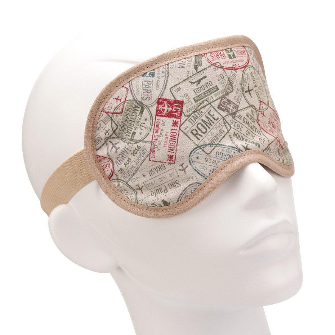 BEAZZ Schlafmaske Schlafmaske, Augenmaske, Schlafbrille - Fernziele, Bequem - Perfekte Abdunklung, 1-tlg., HANDMADE IN GERMANY