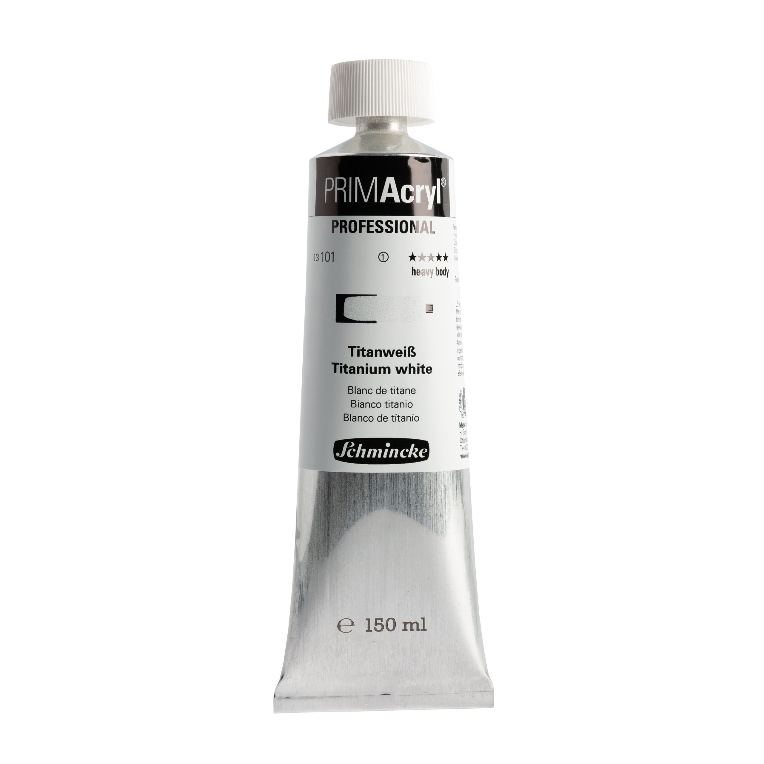 Schmincke Acrylfarbe PRIMAcryl - Titanweiß - 150ml Feinste Künstler Acrylfarbe 13 101 019