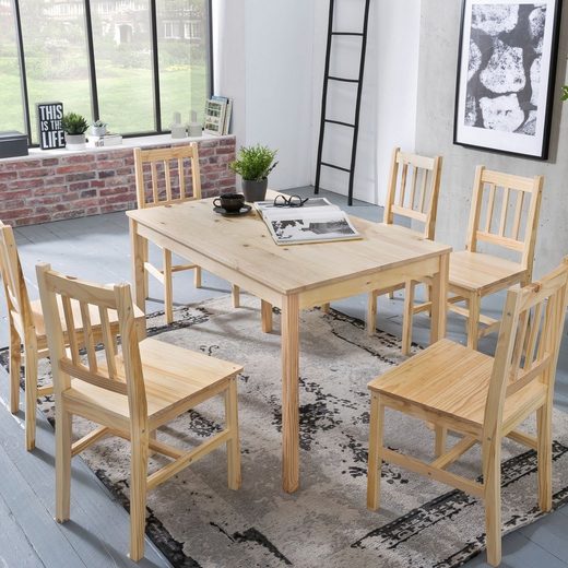 Wohnling Esstisch »WL5.253«, DESIGN Elegante Esszimmergarnitur im