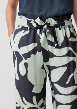 Comma Stoffhose Loose: Hose mit Allover-Print