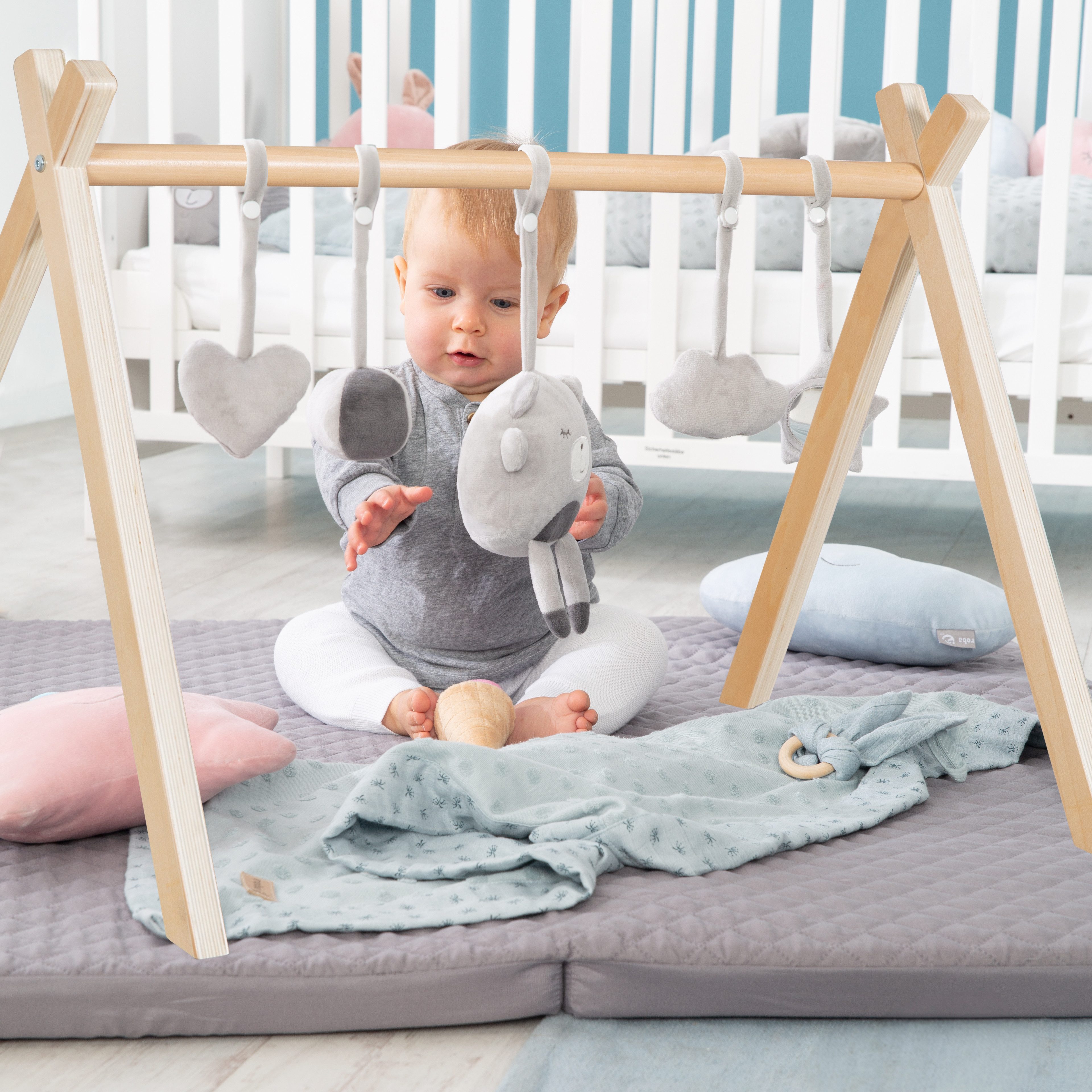 roba® Greifspielzeug Baby-Spieltrapez, Greiftrainer nach Montessori, für ro günstig online kaufen