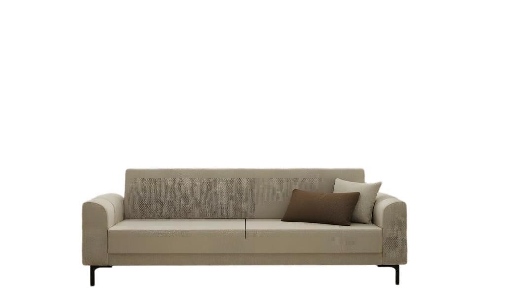 JVmoebel 3-Sitzer Elegantes graues Sofa aus hochwertigem Stoff mit modernem Design, Made in Europe