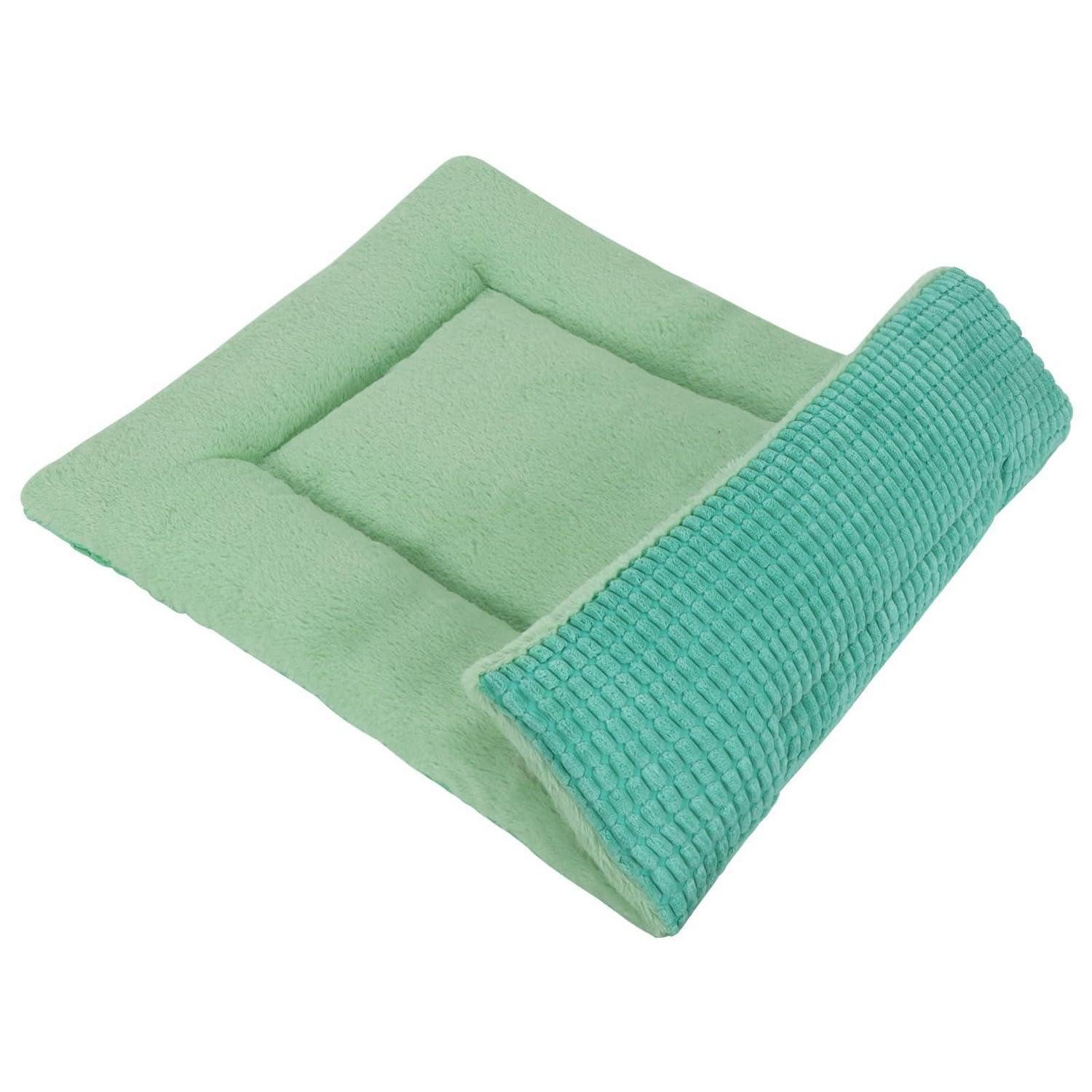 LuxusKollektion Tierkissen Hundebett Kuschel-Matte Teal L