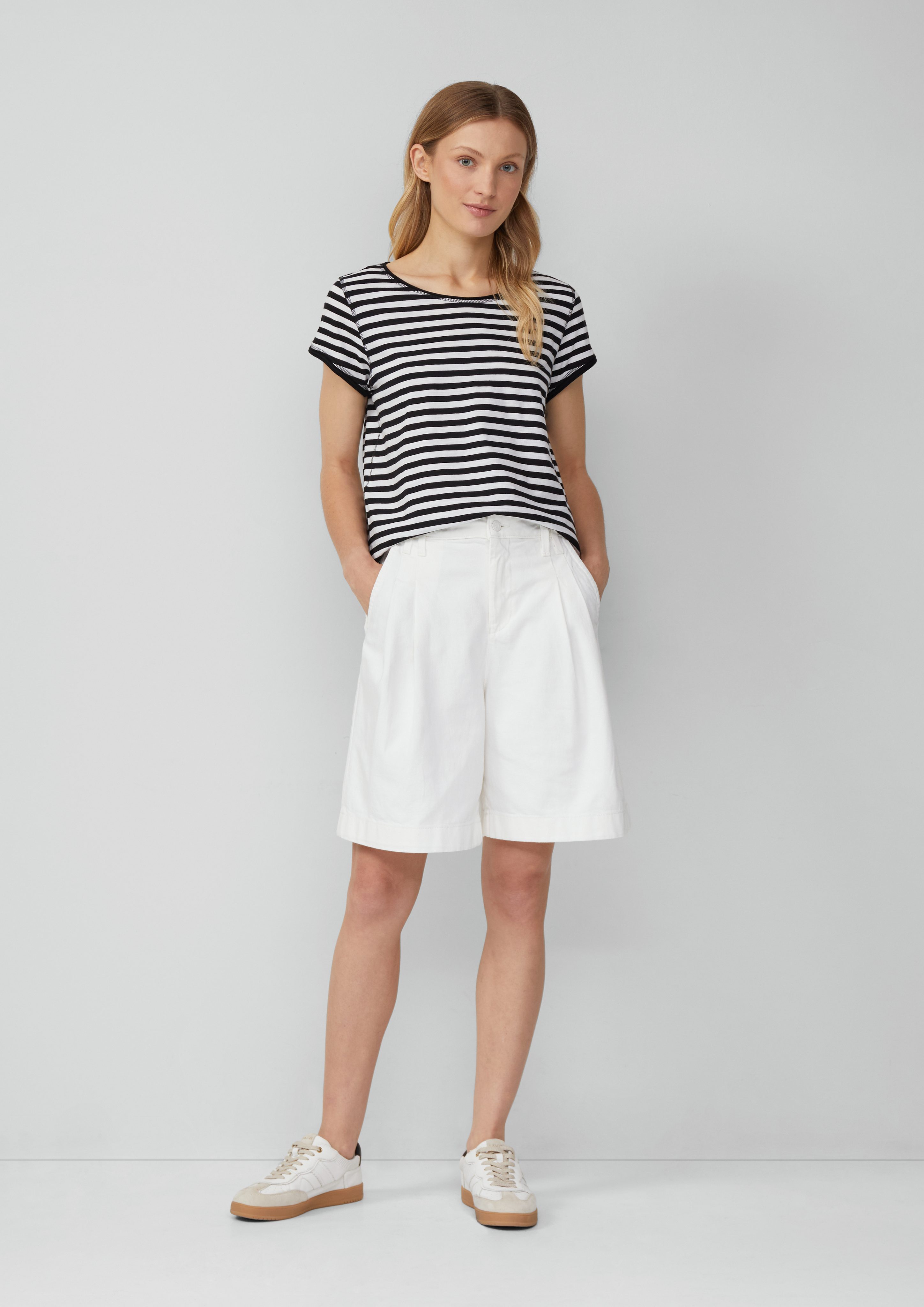 s.Oliver 7/8-Jeans Denim-Bermuda mit Bundfalten günstig online kaufen
