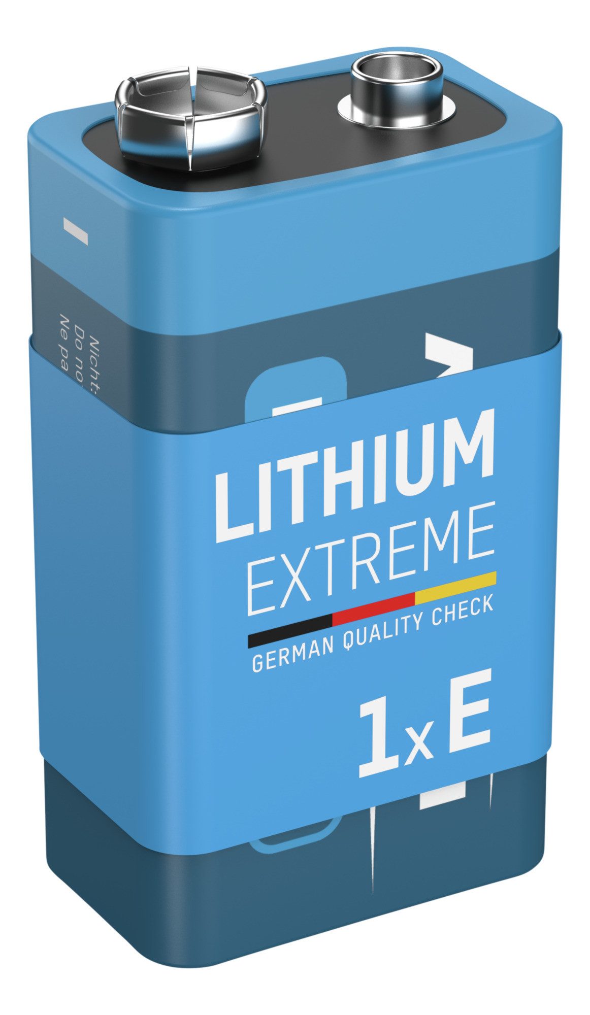 ANSMANN AG ANSMAN Batterien 9V E-Block Extreme Lithium – hohe Kapazität (1 Stück) Batterie