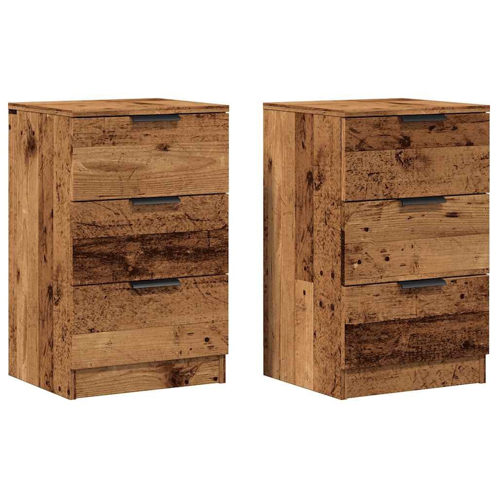 Nachttisch Nachttische 2 Stk. Altholz-Optik 40x36x65 cm Holzwerkstoff