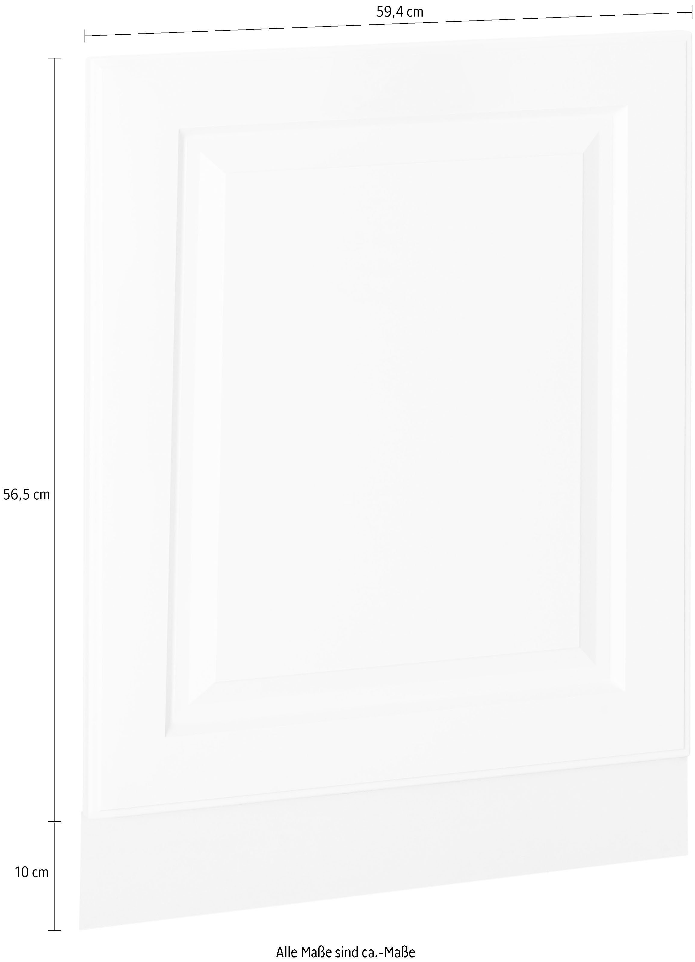 wiho teilintegrierbaren Erla, für breit, Möbelblende 60 cm Weiß Geschirrspüler Küchen