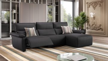 Sofanella Ecksofa Sofanella Ecksofa Merida Ledercouch Eckcouch Relaxsofa in Grau