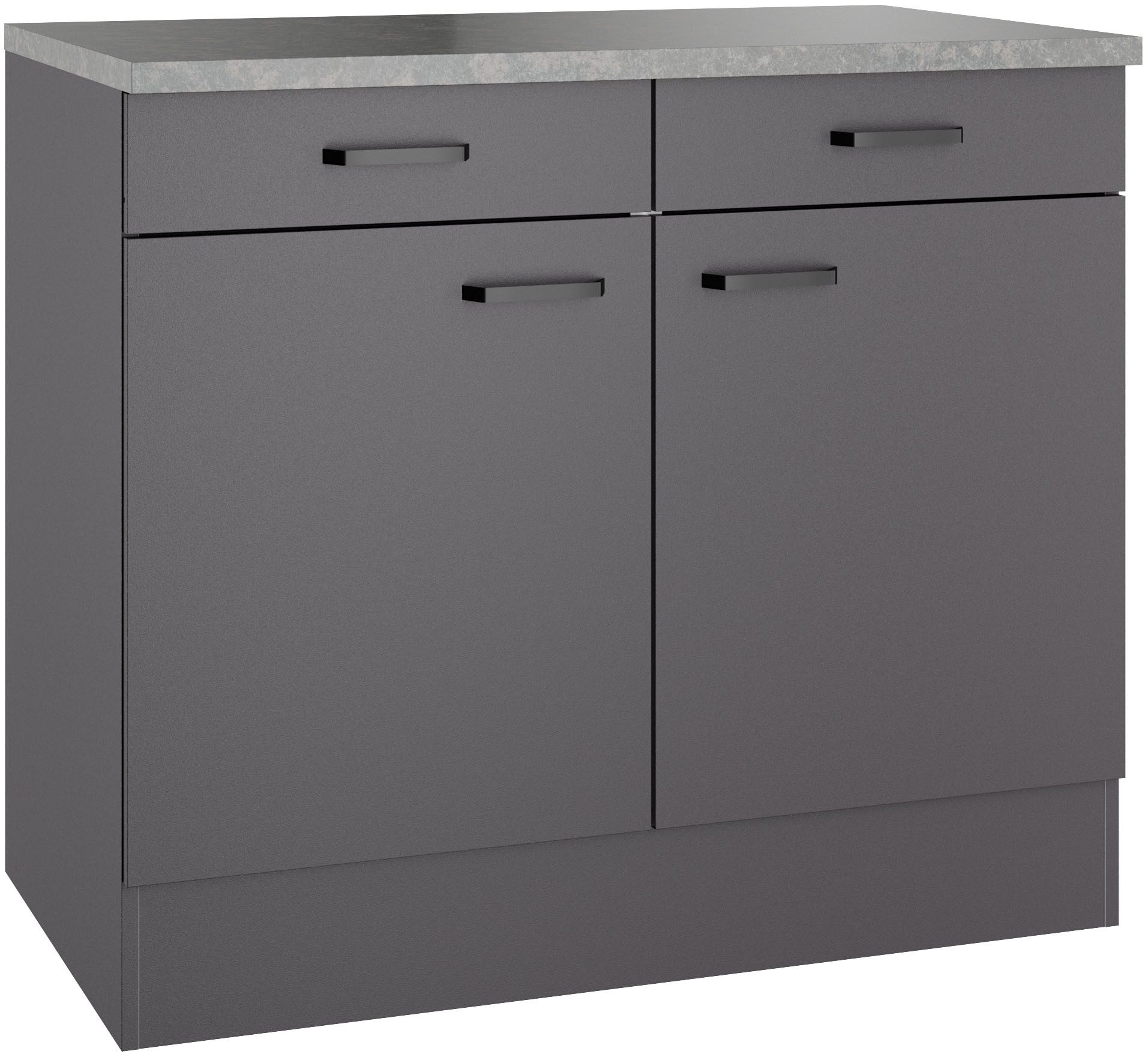 OPTIFIT Unterschrank OPTImulti Breite 100 cm, Tiefe 60 cm, mit 2 Türen, 2 Schubkästen, 1 Einlegeboden