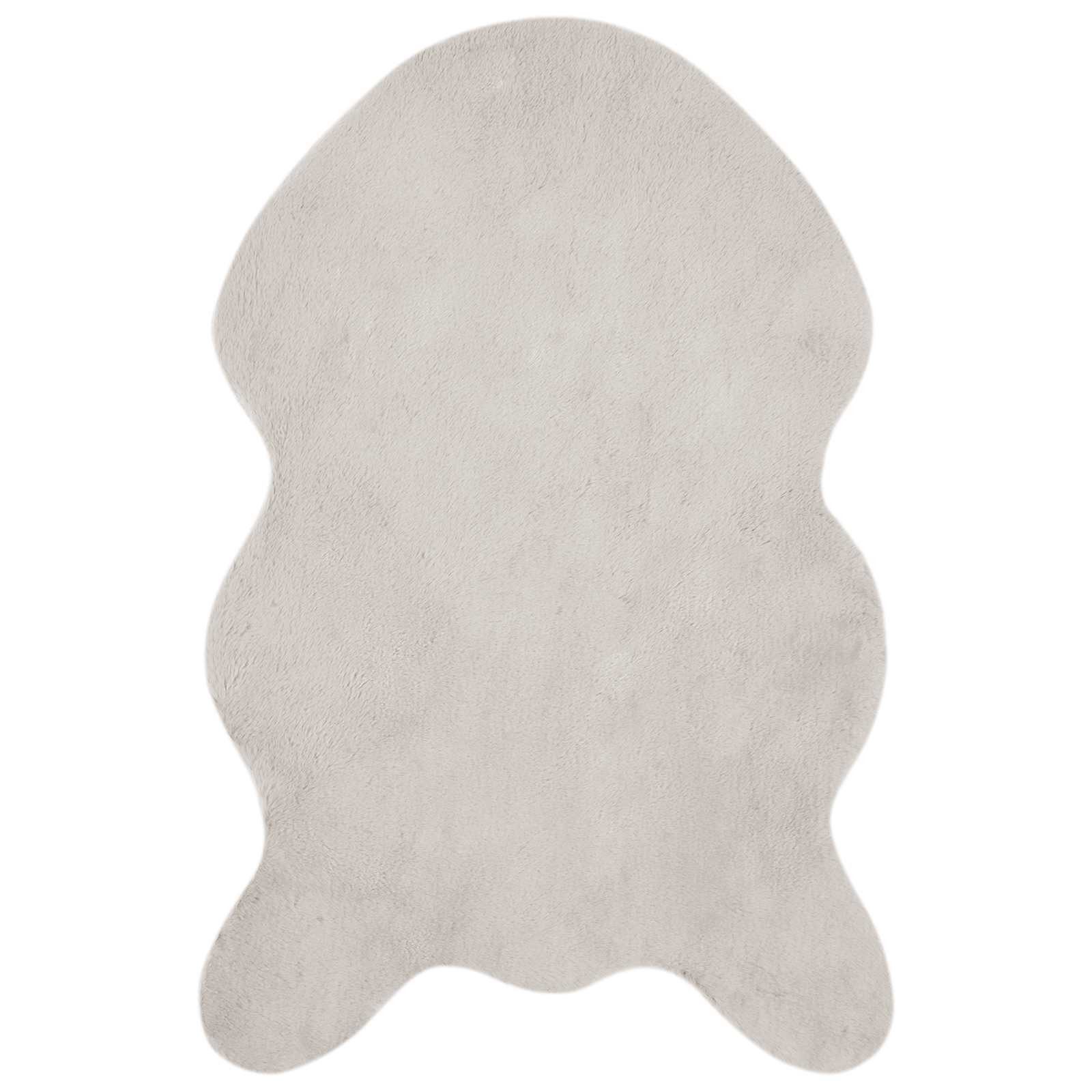 vidaXL Teppich Kunstfell Hasen Teppich Olite Beige 50 x 80 cm Polyester, Re günstig online kaufen