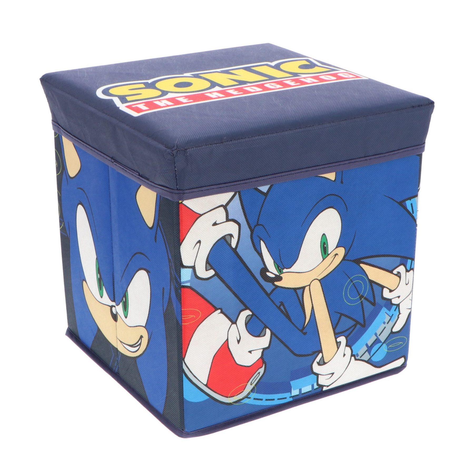 Sonic Faltbox Sonic The Hedgehog Kiste Aufbewahrungsbox Sitz Hocker blau 30 cm