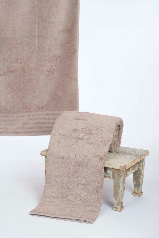 Wewo fashion Saunatuch AIDA, Frottee (1-St), 80x200 cm, Uni Farben, reine  Baumwolle, schmale Streifenbordüren, die beim Waschen nicht einlaufen