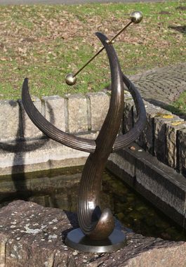 Bronzeskulpturen Skulptur Bronzefigur Sonnenuhr Wave