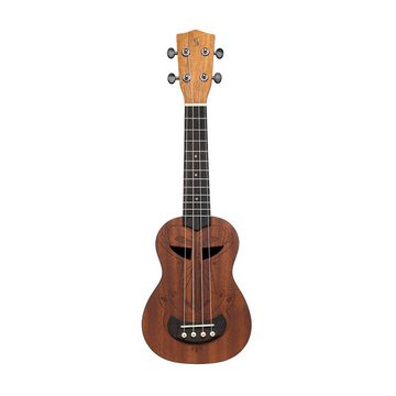 Stagg Ukulele Tiki Serie Sopran-Ukulele mit Sapele-Decke, Ah-Finish, mit schwarze...