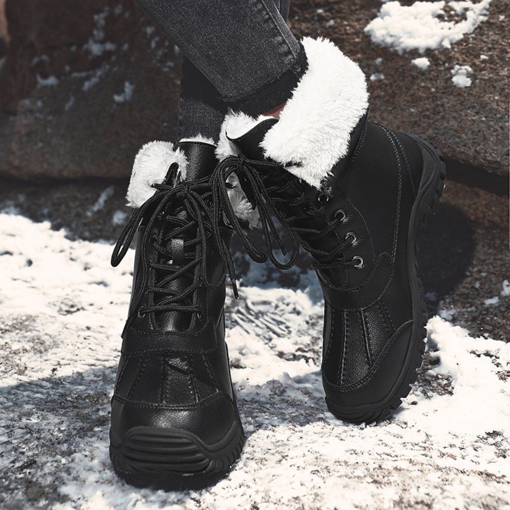 HUSK'SWARE Schneeschuhe (Rutschfeste Damenstiefeletten mit warmem Innenfutter), Warme Damen Stiefeletten aus Lederimitat – Bild 5 von 5