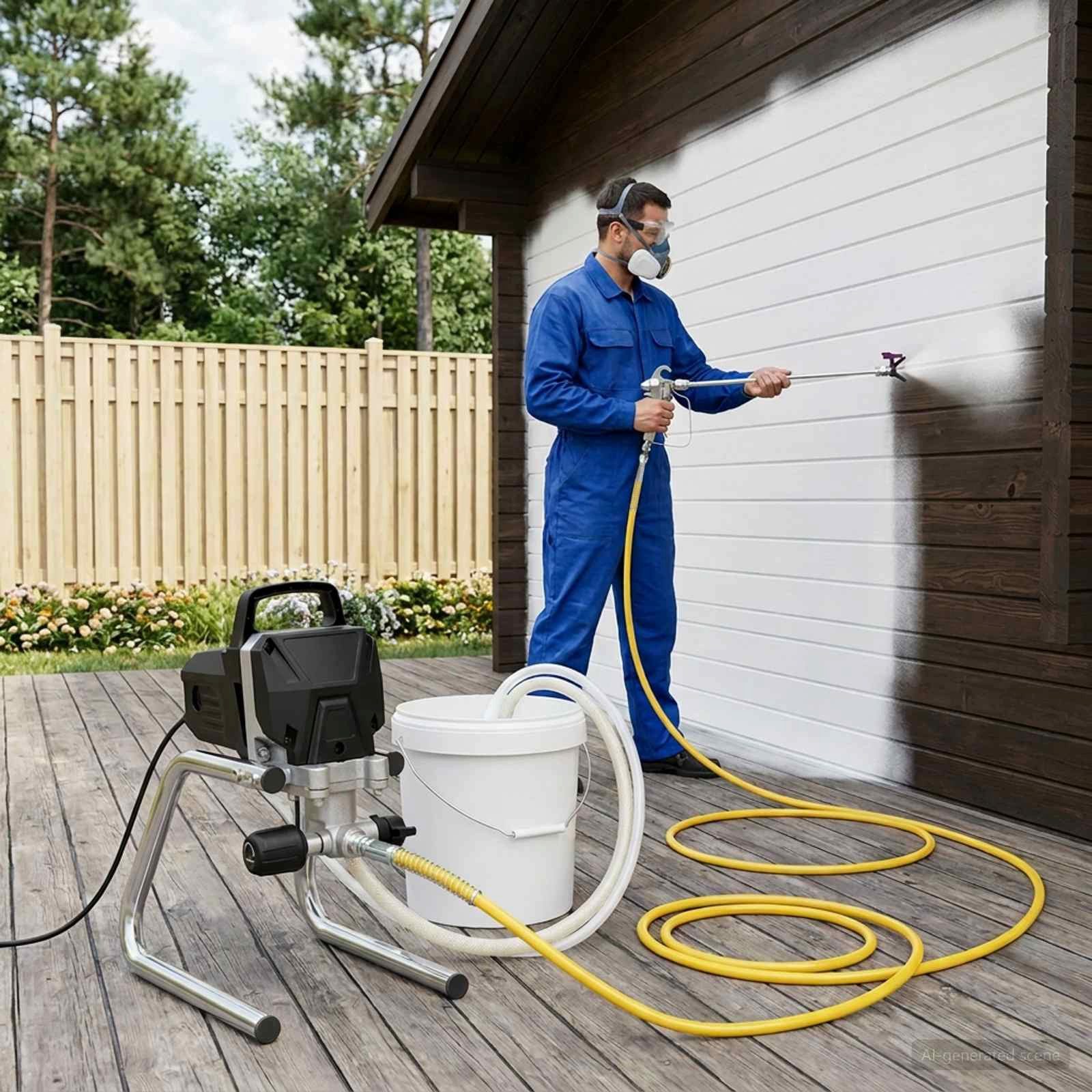 vidaXL Farbsprühpistole Airless-Farbspritzgerät 10 m Sprühschlauch 220V 2L/min 227 bar, 1-tlg. – Bild 2 von 5
