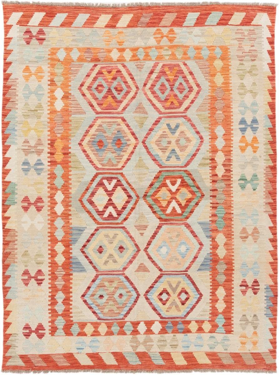 Orientteppich Kelim Afghan 150x201 Handgewebter Orientteppich, Nain Trading, rechteckig, Höhe: 3 mm