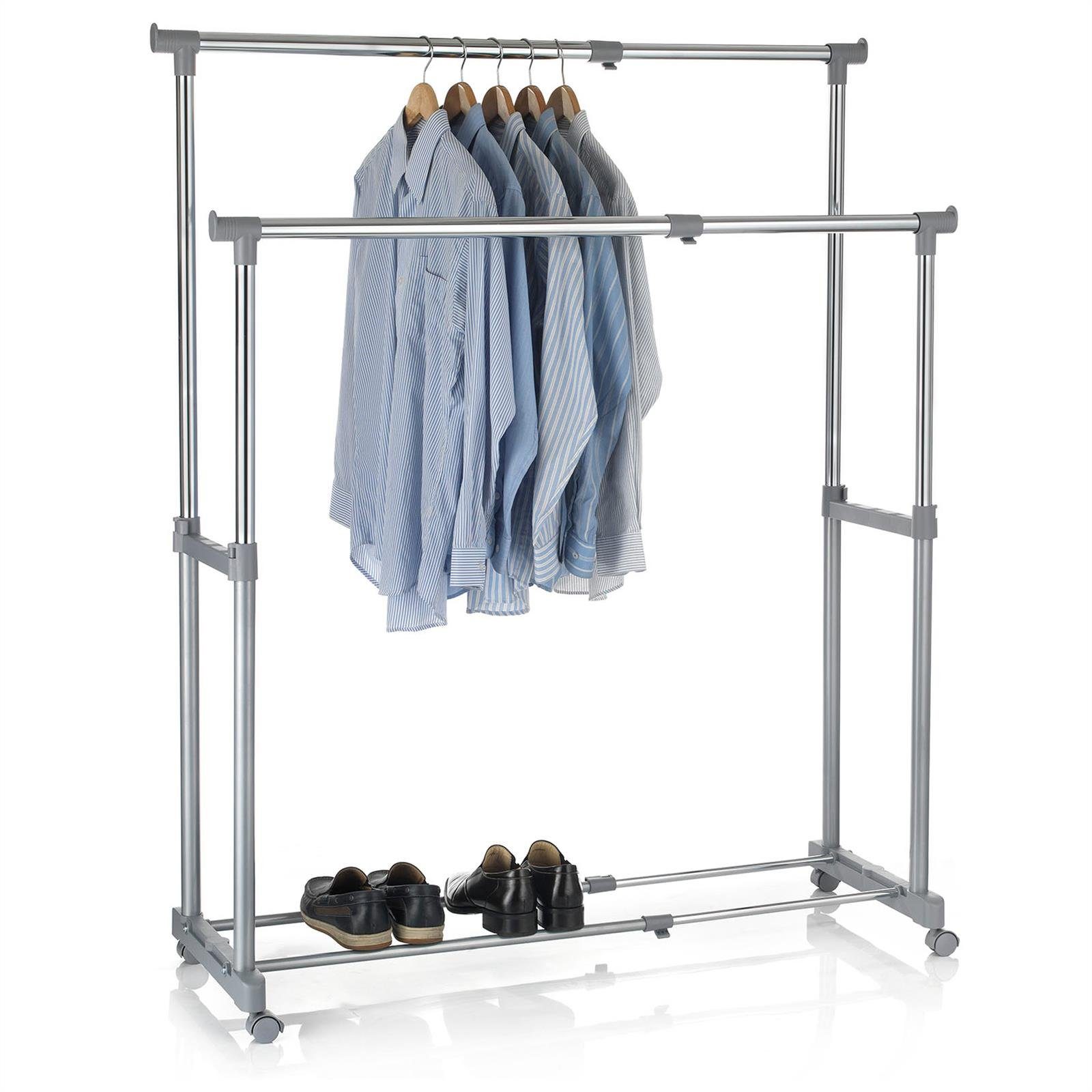 CARO-Möbel Garderobenständer CASA, Rollgarderobe Garderobenständer Kleiders günstig online kaufen