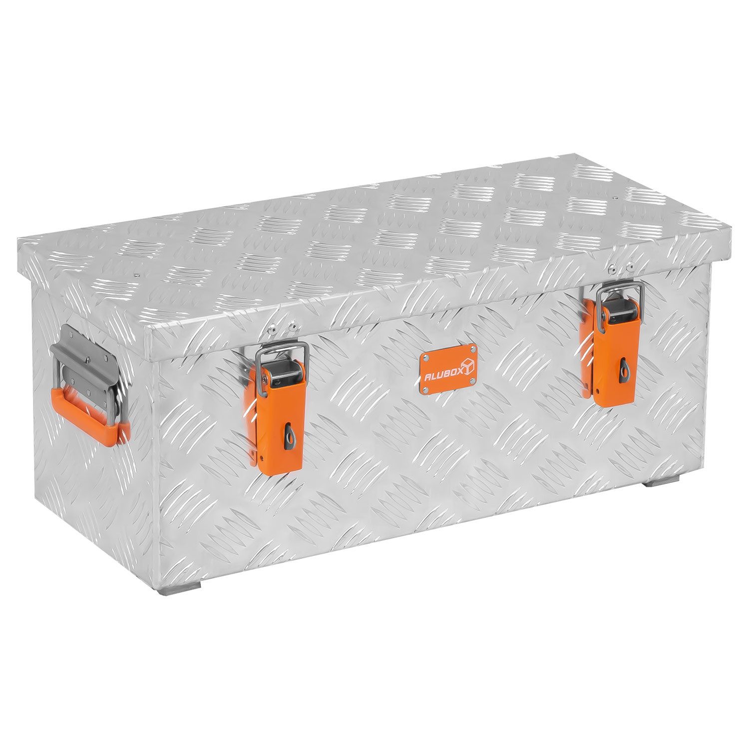 Aufbewahrungsbox aus Aluminiumriffelblech massive Transportkiste