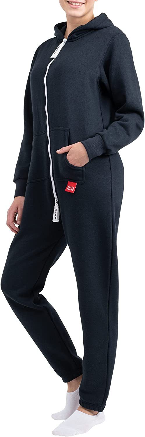 Basisstoff Jumpsuit Damen Jumpsuit Overall Onesie Einteiler Hausanzug Baumw günstig online kaufen