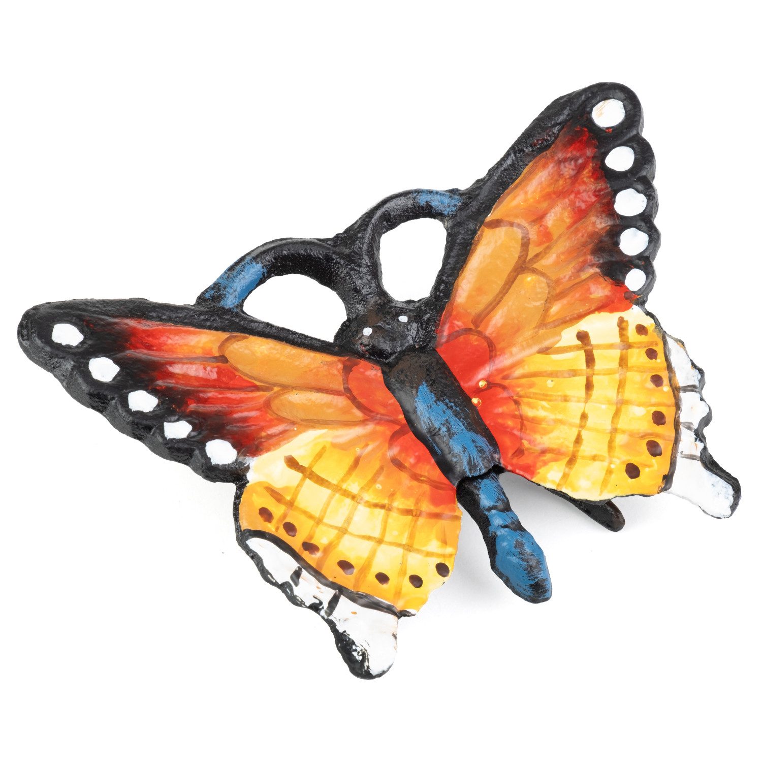 Moritz Dekofigur Gusseisen-Schmetterling bunt - Dekofigur 12 cm Vintage