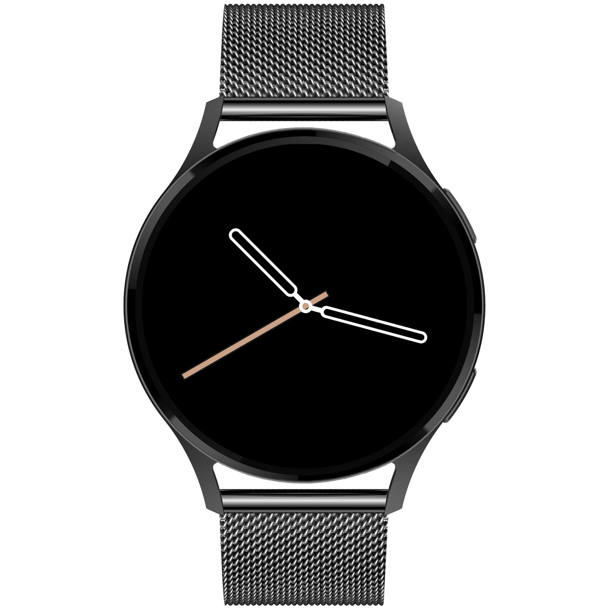 Levowatch EDGY Herren Smartwatch, Sprachassistent, AMOLED Always-On Display Smartwatch (3,8 cm/1,43 Zoll, Android und iOS) Fitness Tracker Uhr, 3 Armbänder, BT5.3, wasserdicht, 460ppi, Metallgehäuse, 4-teilig, Schrittzähler, Puls, SpO2, Blutdruck, Schlafüberwachung, Anruffunktion