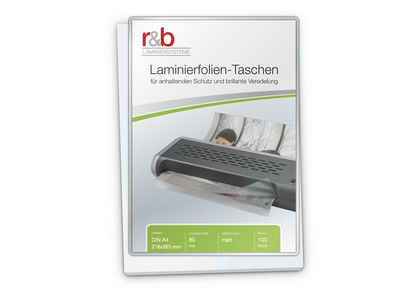 r&b Laminiersysteme Schutzfolie Laminierfolien A4 (216 x 303 mm), 2 x 60 mic, matt