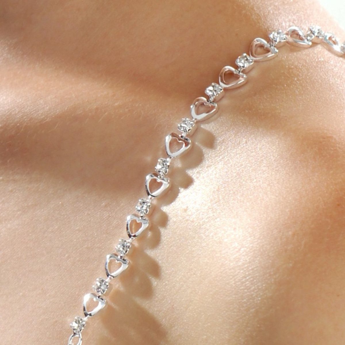 Einkaufszauber BH-Träger Schmuck BH-Träger Herzerl silber (1 Paar), zum Austauschen