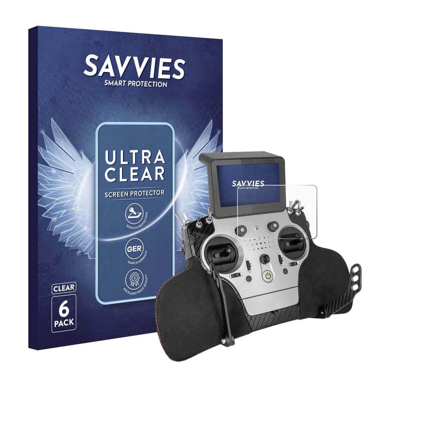 Savvies Displayschutzfolie Schutzfolie für PowerBox Systems Core, 6 Stück, Displayschutz Schutz Folie Klar Transparent