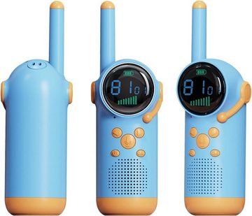 Bifurcation Spielzeug-Polizei Megaphon Walkie-Talkie mit Taschenlampe und tragbarem Trageband (rosa + blau), (2-tlg)