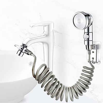 Haiaveng Waschbeckendusche »Handbrause für Waschbecken, mit 1.5 m Teleskopschlauch«, Edelstahl
