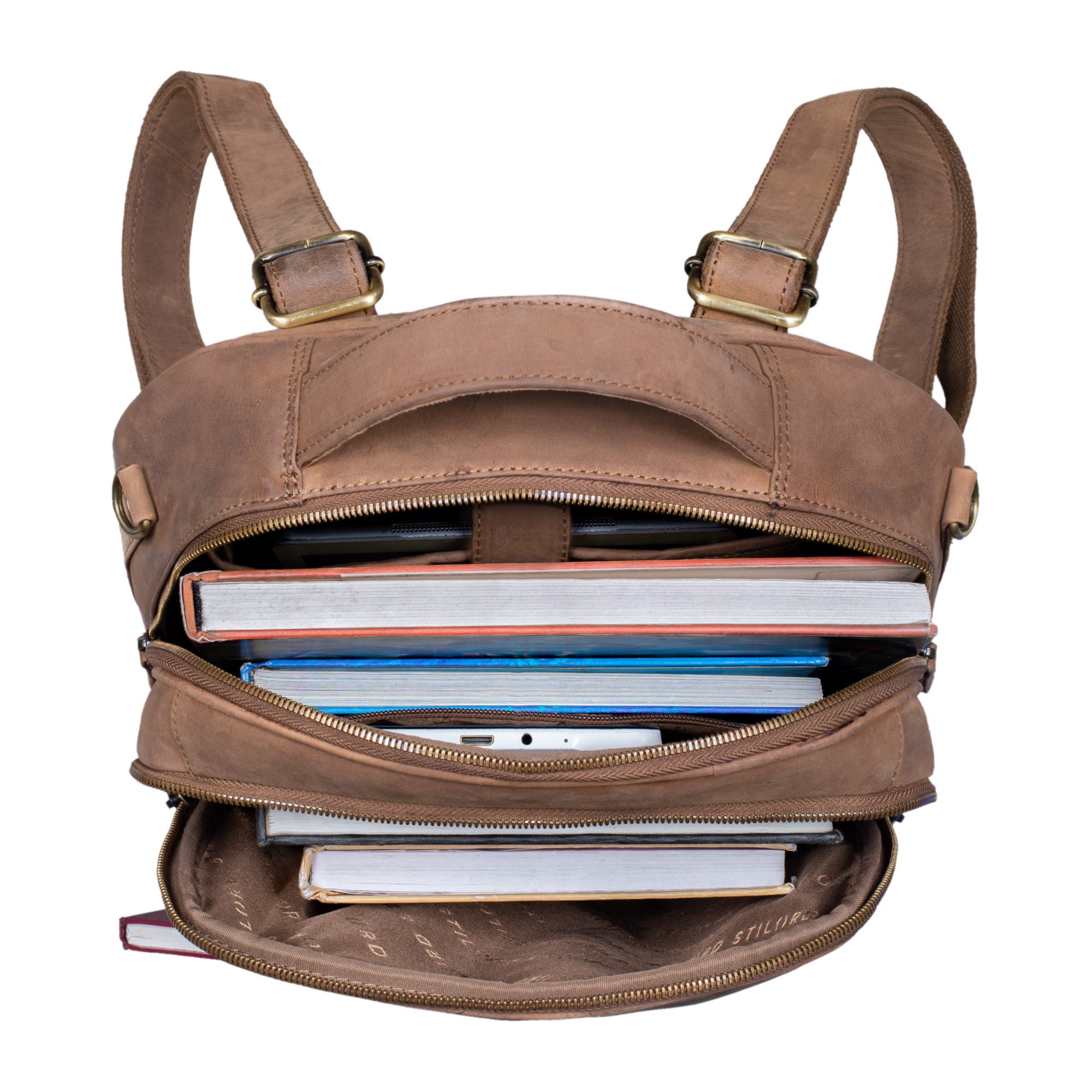 STILORD Notebook-Rucksack "Hayden" Rucksack 13 Zoll Leder