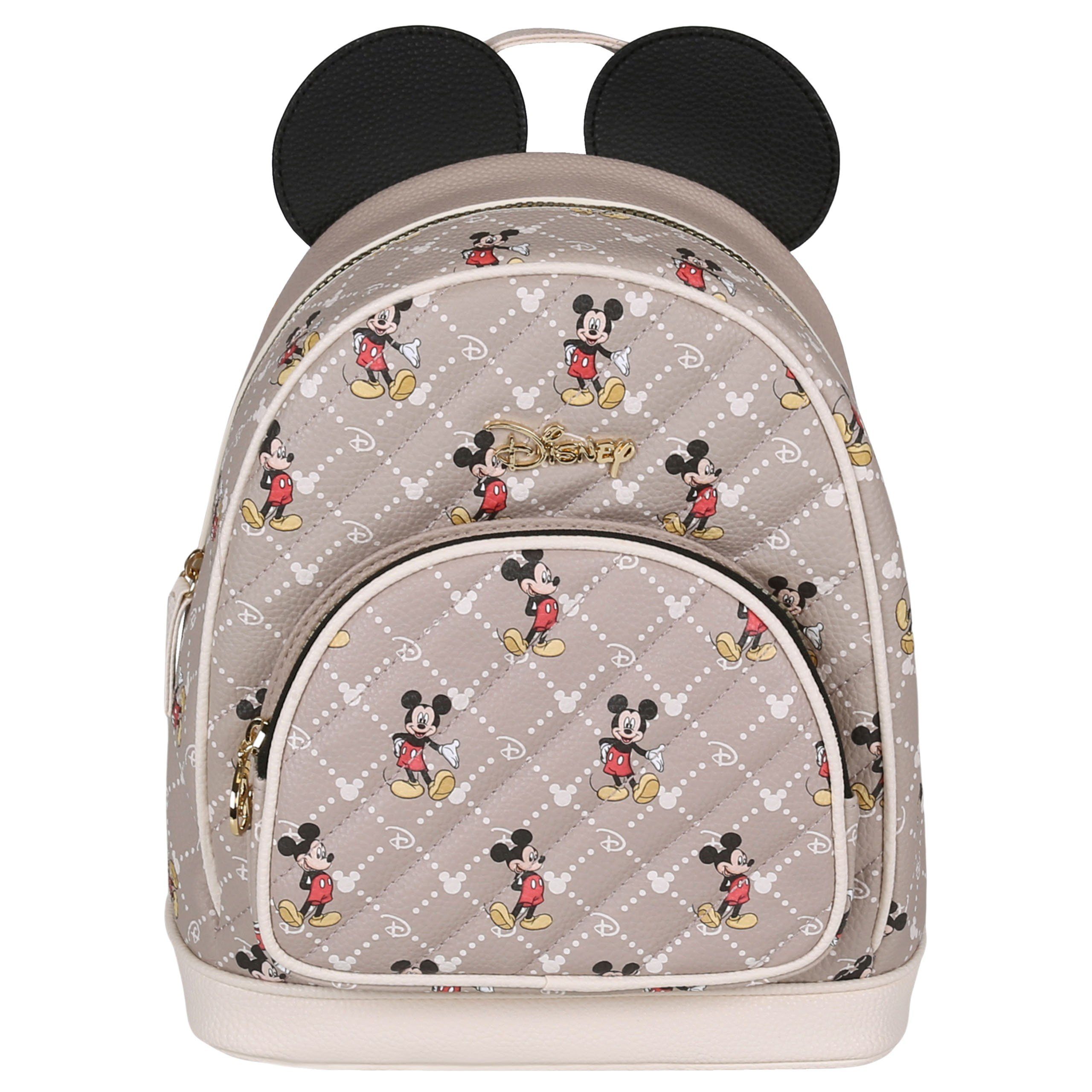 Sarcia.eu Cityrucksack DISNEY Mickey Maus beiger Lederrucksack 29x22x11 cm