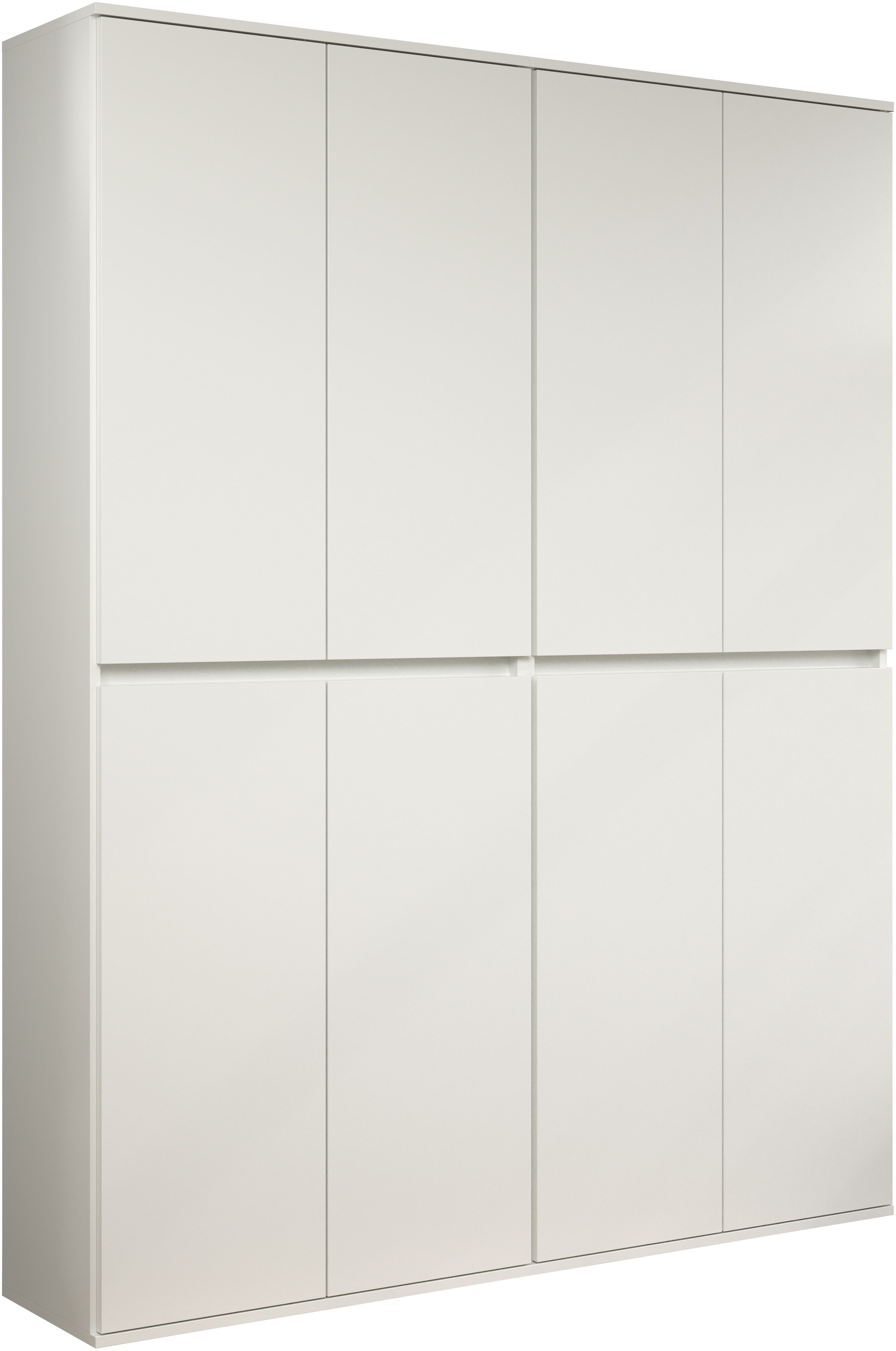 Home affaire Garderoben-Set Novara, (Komplett-Set, 2-St), Garderobenschränke mit insgesamt 16 Fächern - (B/T/H) 148/34/191 cm