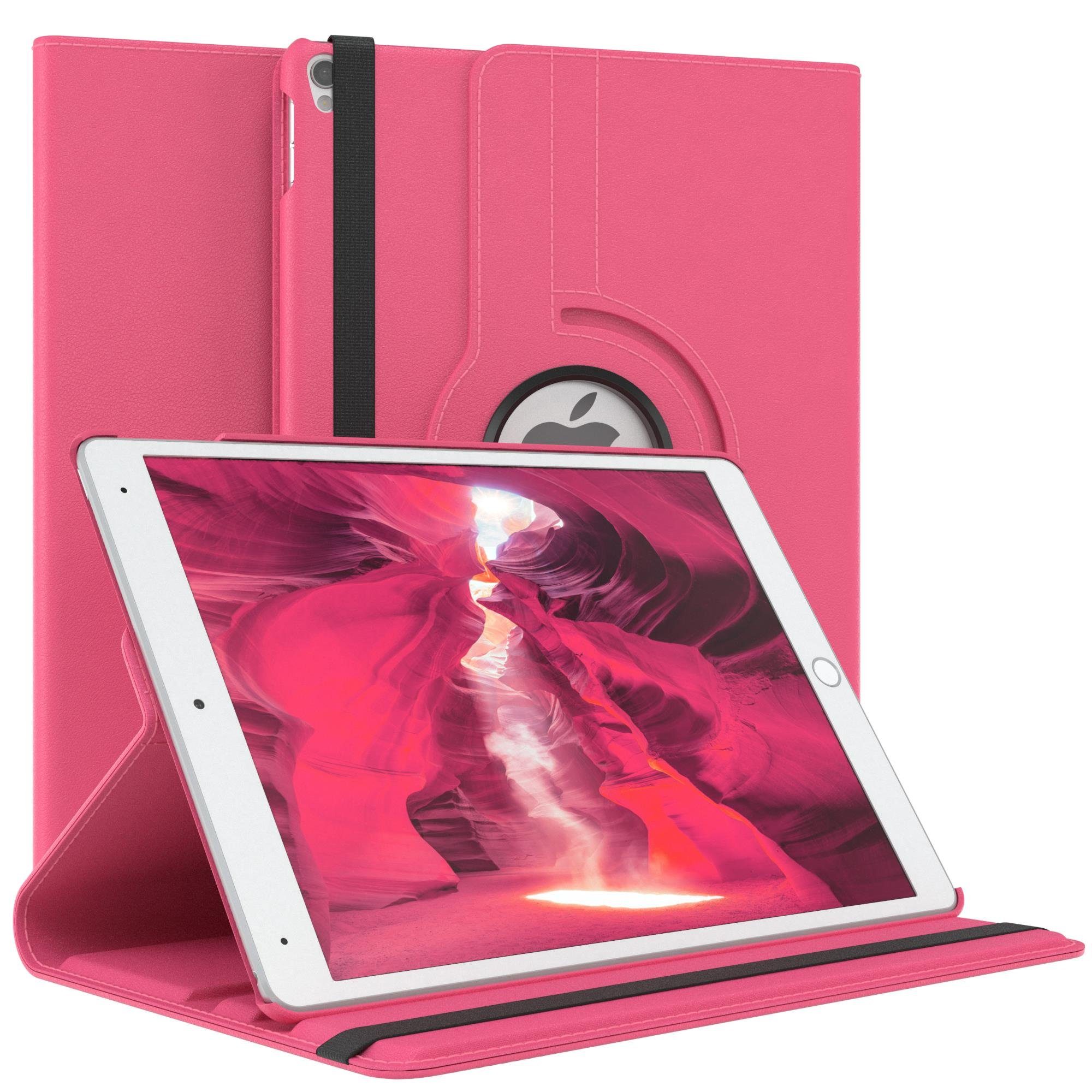 EAZY CASE Tablet-Hülle Rotationcase für iPad Air 3. Gen. & Pro 10,5" 2017 10,5 Zoll, Klapphülle zum Aufstellen Rundum Hülle Book Tablet Slim Klappcase Pink