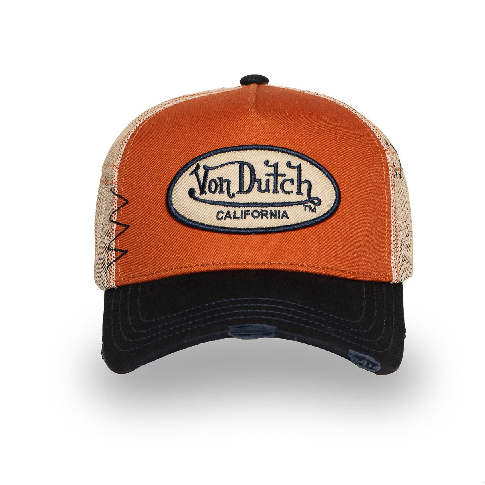 Von Dutch Trucker Cap Von Dutch Originals Trucker Cap - CALIFORNIA TWILL Used Effect (Basecap, Meshcap, Trucker Kappe) Used-Look
