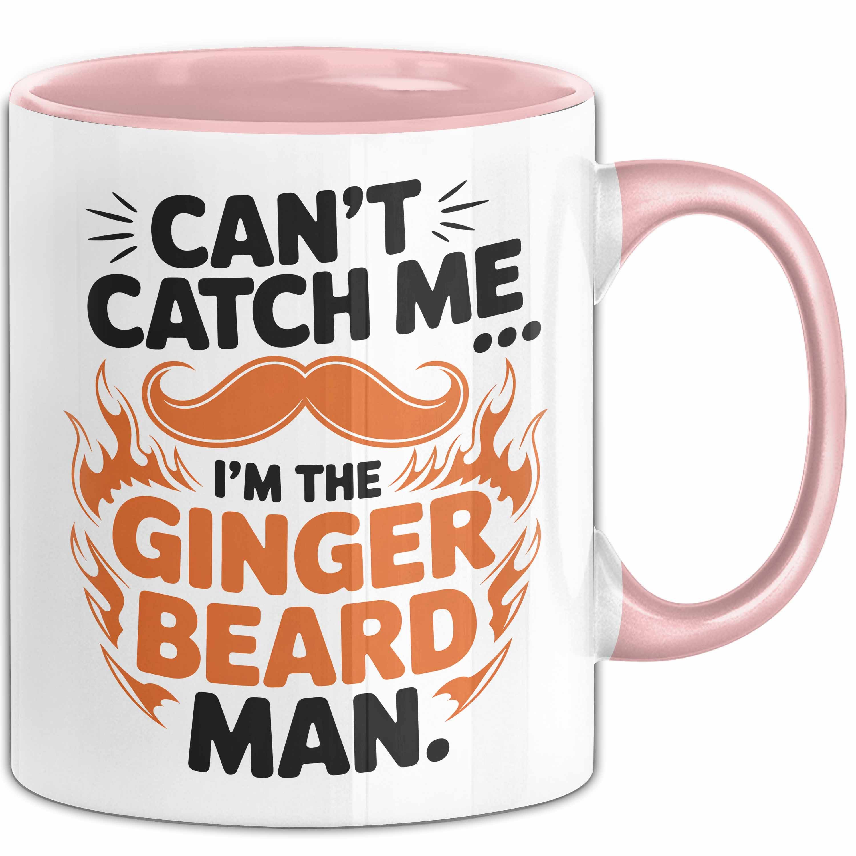 Trendation Tasse Bart Tasse Geschenk Cant Catch Me Im The Ginger Beard Man Geschenkidee, Keramik