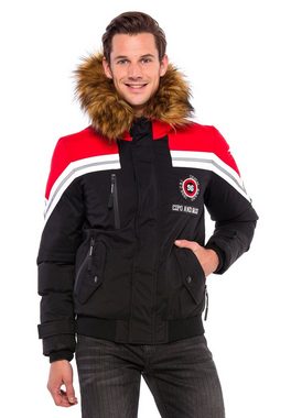 Cipo & Baxx Winterjacke (1-St) mit Fellkapuze