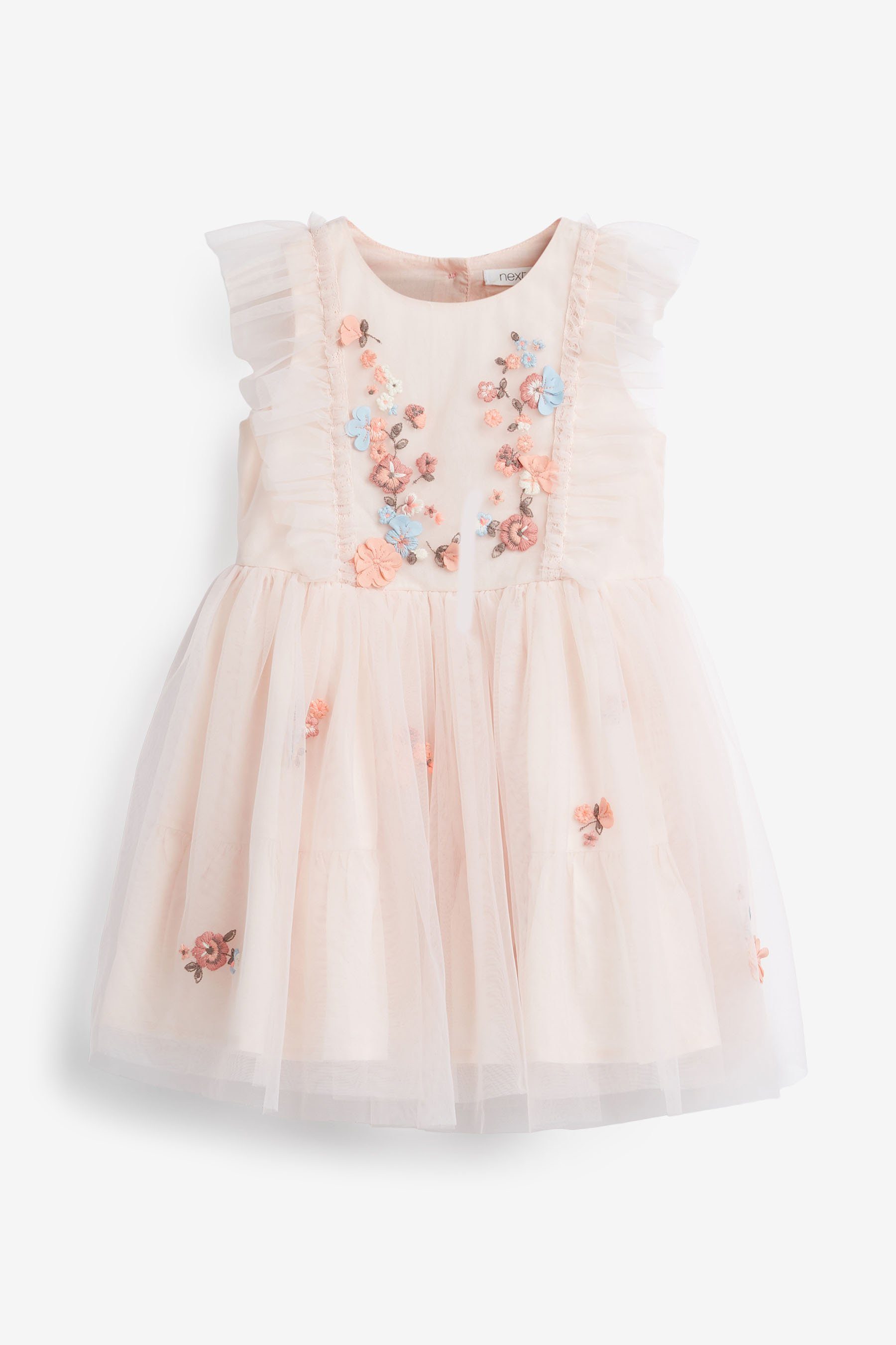 Next Partykleid Kleid mit Mesh-Detail (1-tlg) Pink