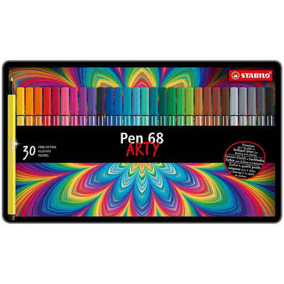 STABILO Filzstift »Premium-Filzstifte Pen 68 ARTY, 30 Farben im«
