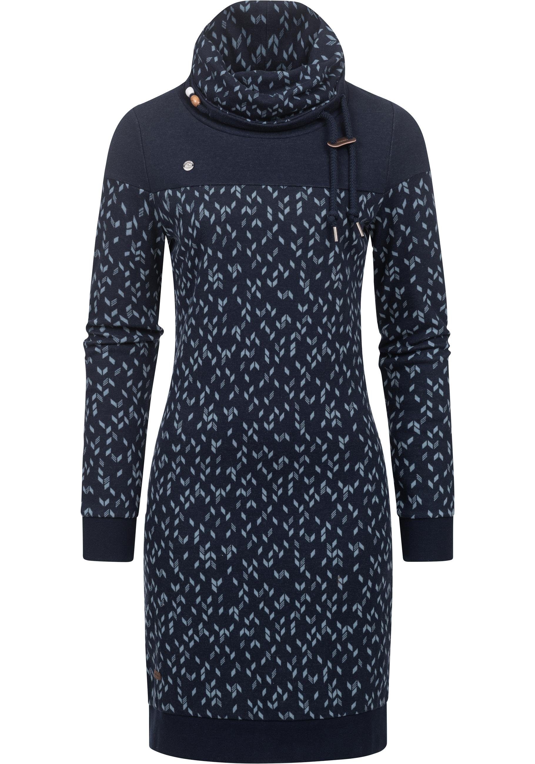 Ragwear Sweatkleid Chloe Dress stylisches Langarmkleid mit Ethnomuster günstig online kaufen