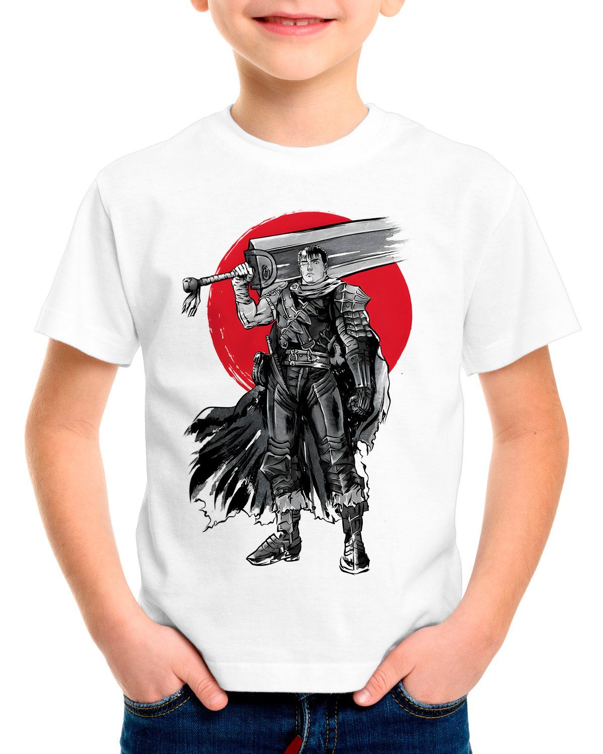berserk Brave cosplay T-Shirt manga Print-Shirt Kinder japan anime Swordsman style3