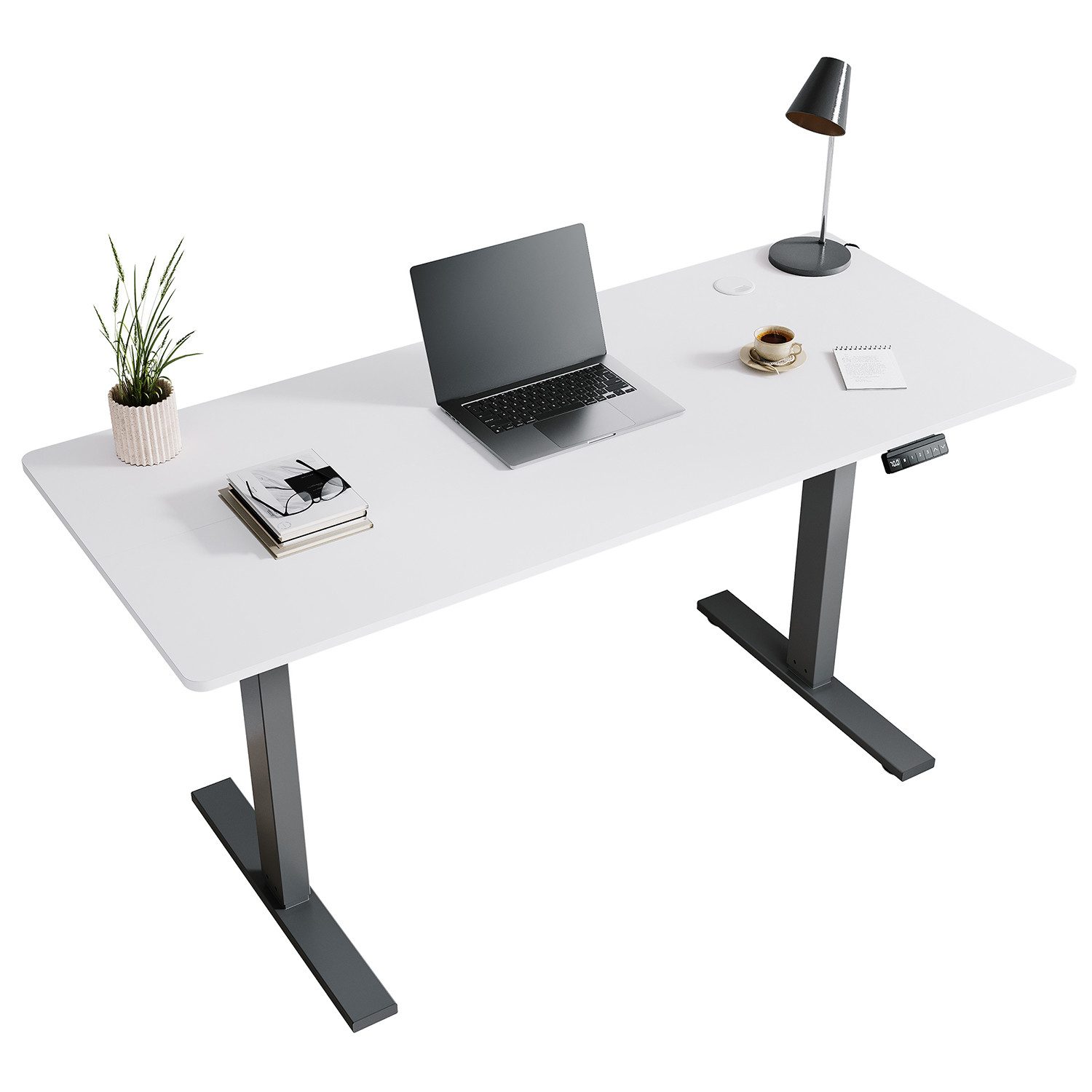 SONNI Schreibtisch Elektrisch Höhenverstellbarer Schreibtisch, Upgrade Motor, mit Memory-Funktionen 100/120/140/160cm