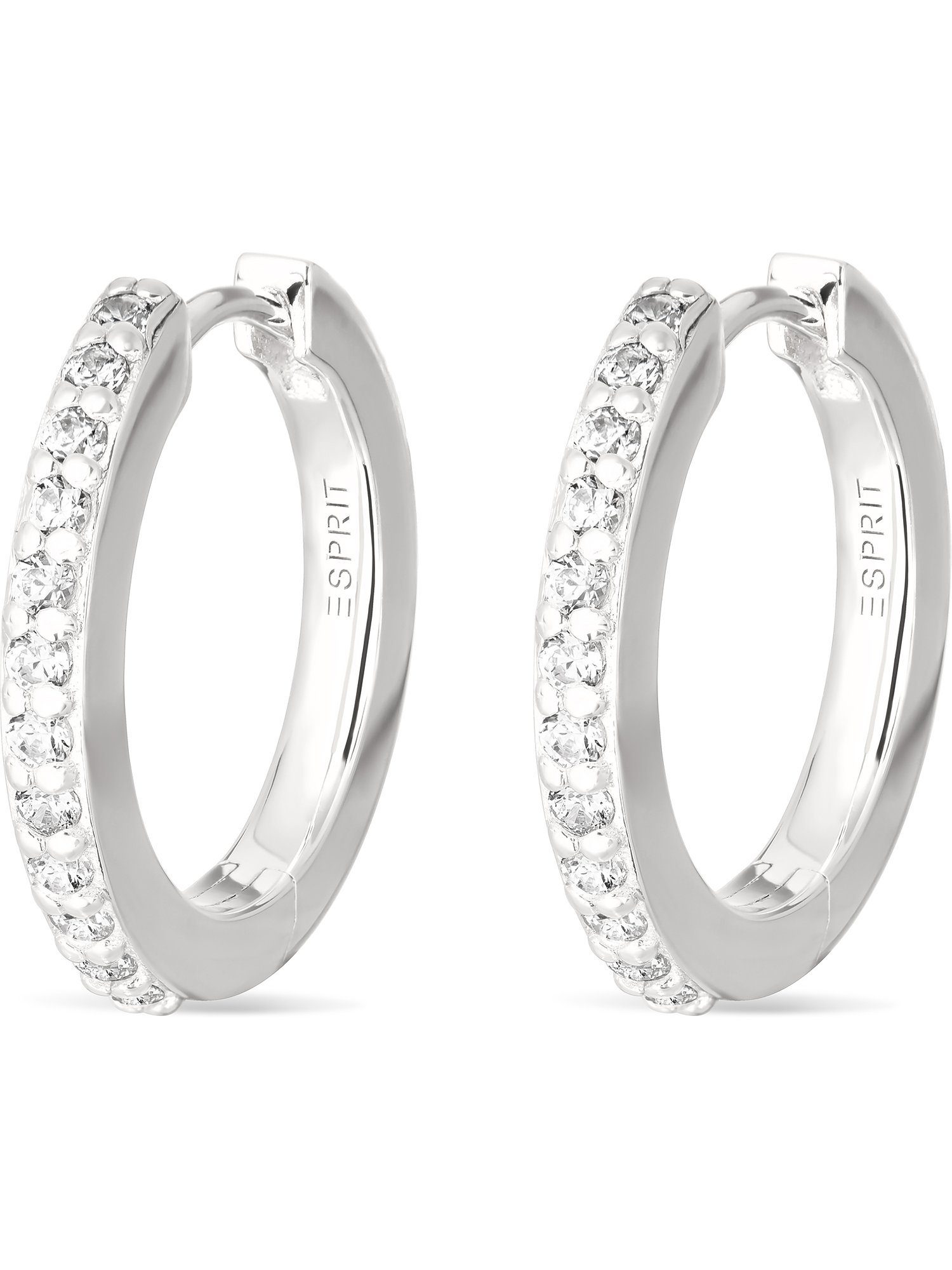 Esprit Paar Серьги-кольца ESPRIT Damen-Creolen 925er Silber 24 Zirkonia (Paar), Glow