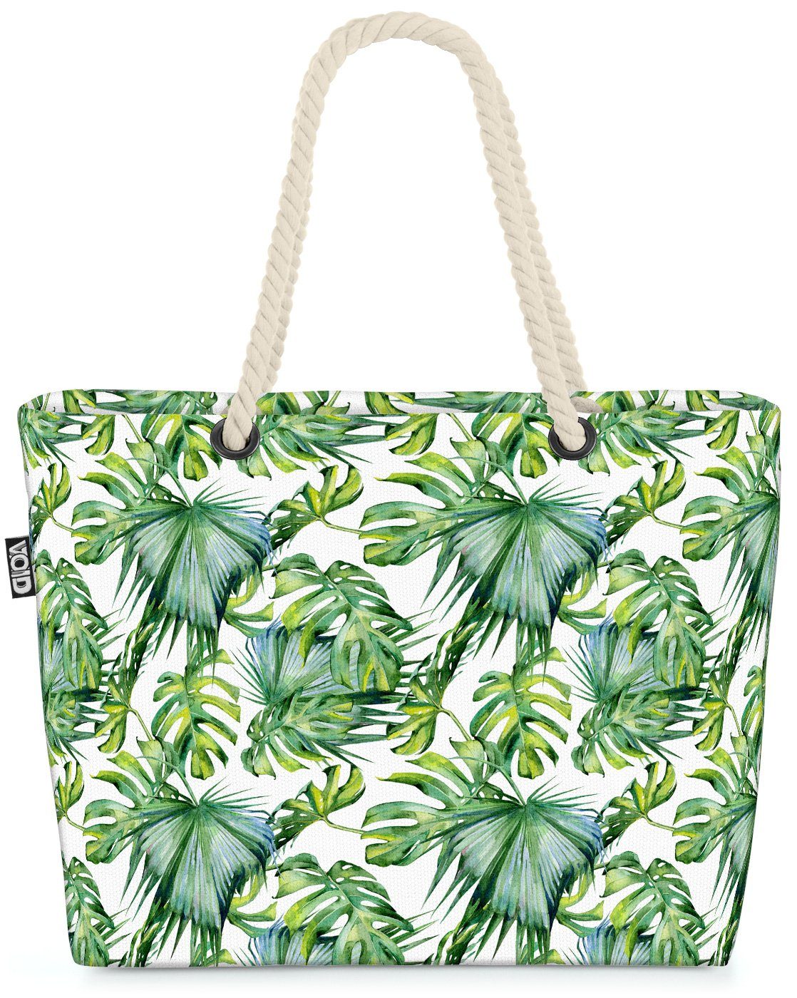 VOID Strandtasche (1-tlg), Dschungel Muster Beach Bag palme Blätter baum pflanze muster garten bunt Natur