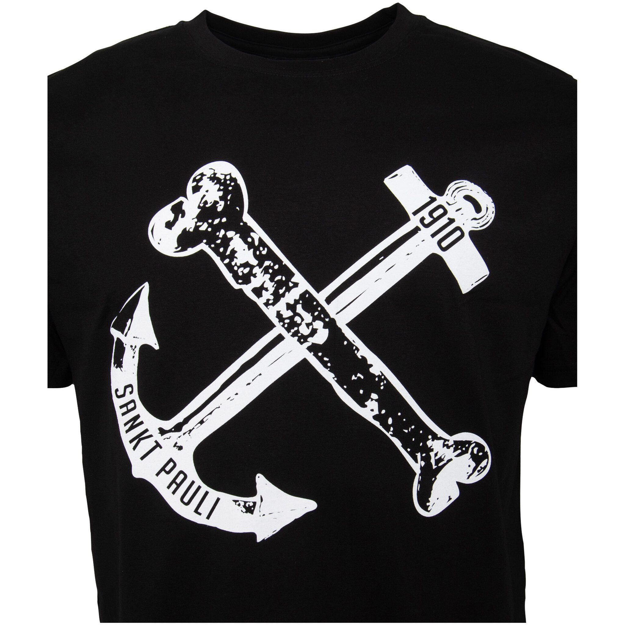 FC St. Pauli Print-Shirt FC St. Pauli T-Shirt Anker - schwarz