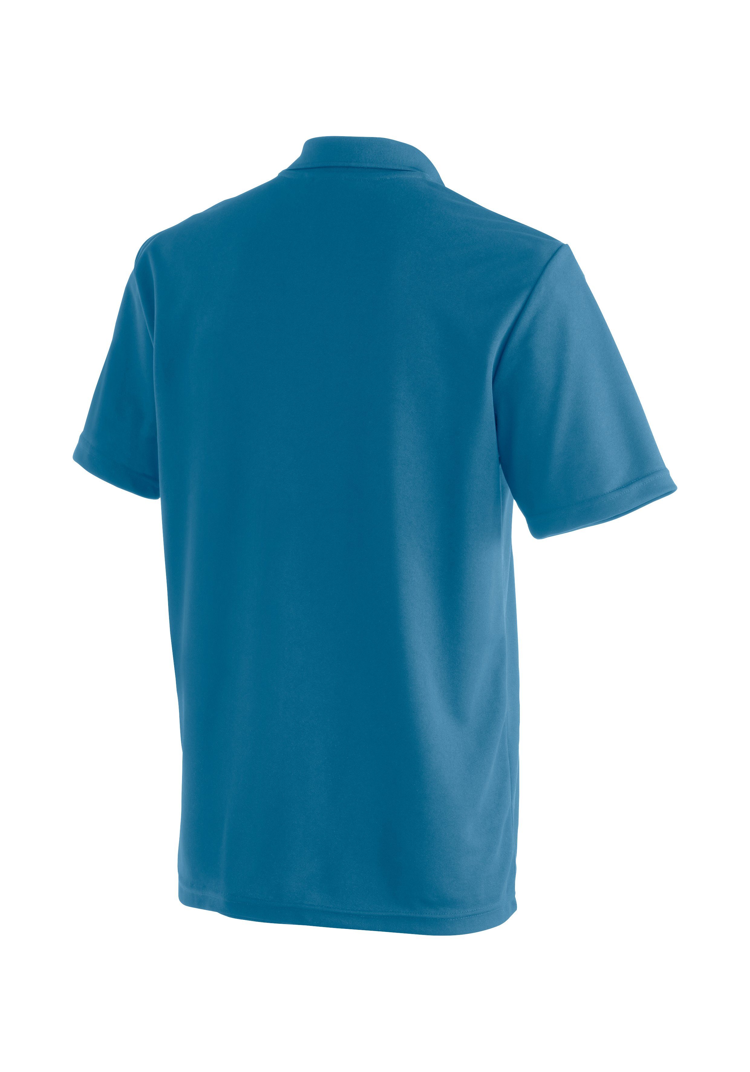 Wandern Maier Polo-Shirt Sports Ulrich Herren mostly mid Freizeit blue für bequemes Wandershirt, Funktionsshirt und