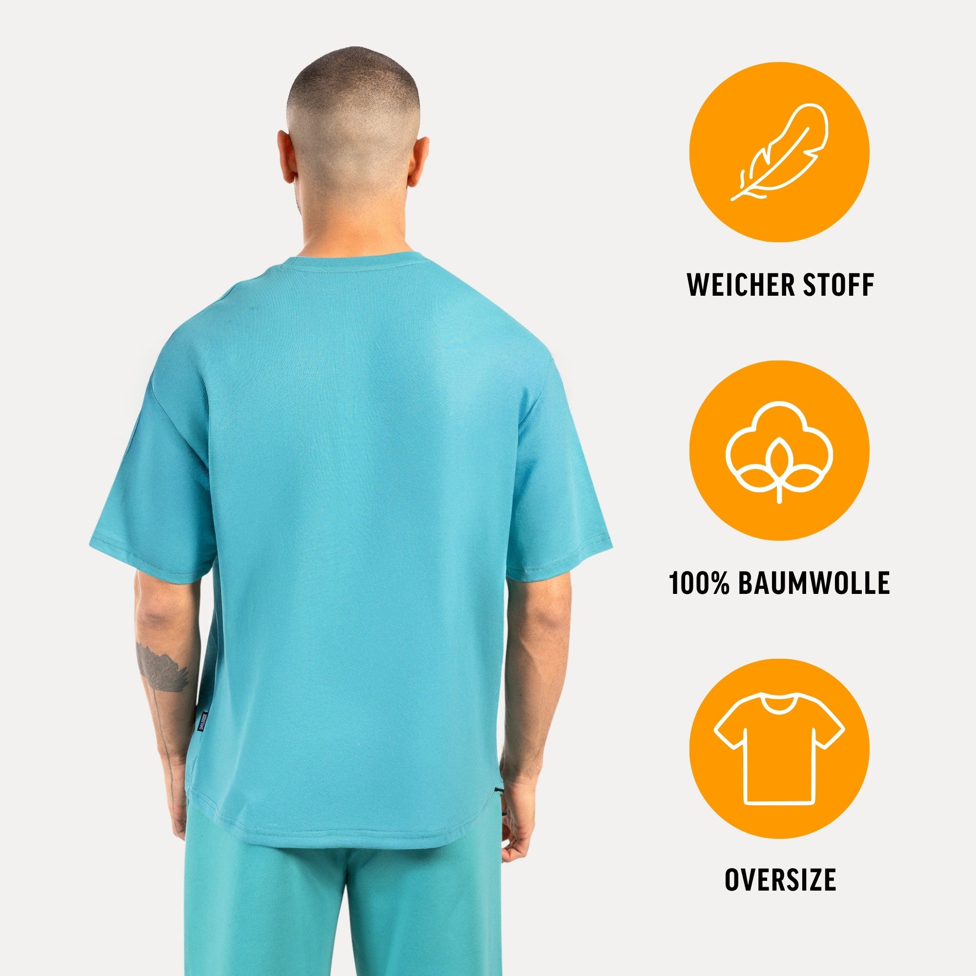 Smilodox T-Shirt Cedrik, Oversize Shirt aus 100% Baumwolle, Weiches Materia günstig online kaufen