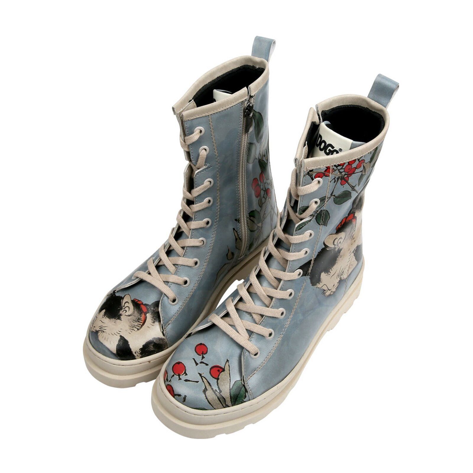 DOGO Gisele Schnürstiefel Boots Let's Find A Place To Get Lost Damen Stiefelette Handgefertigt